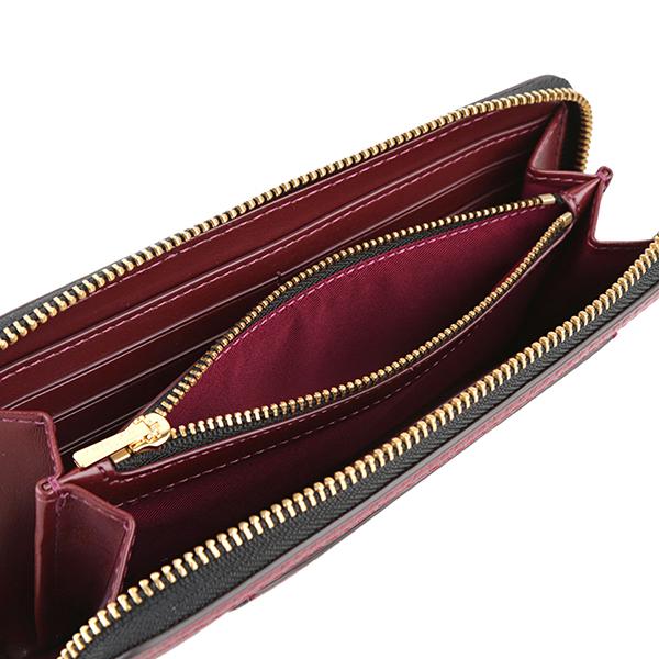 マークジェイコブス ボルドーレザー ラウンドファスナー長財布