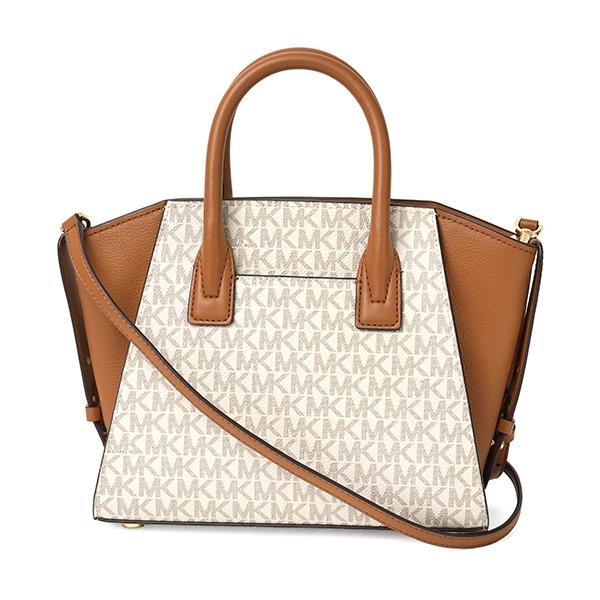マイケルコース　ショルダーバッグ　ホワイト　ブラウン MICHAEL KORS（マイケルコース） ロゴ ショルダーバッグ ホワイト系