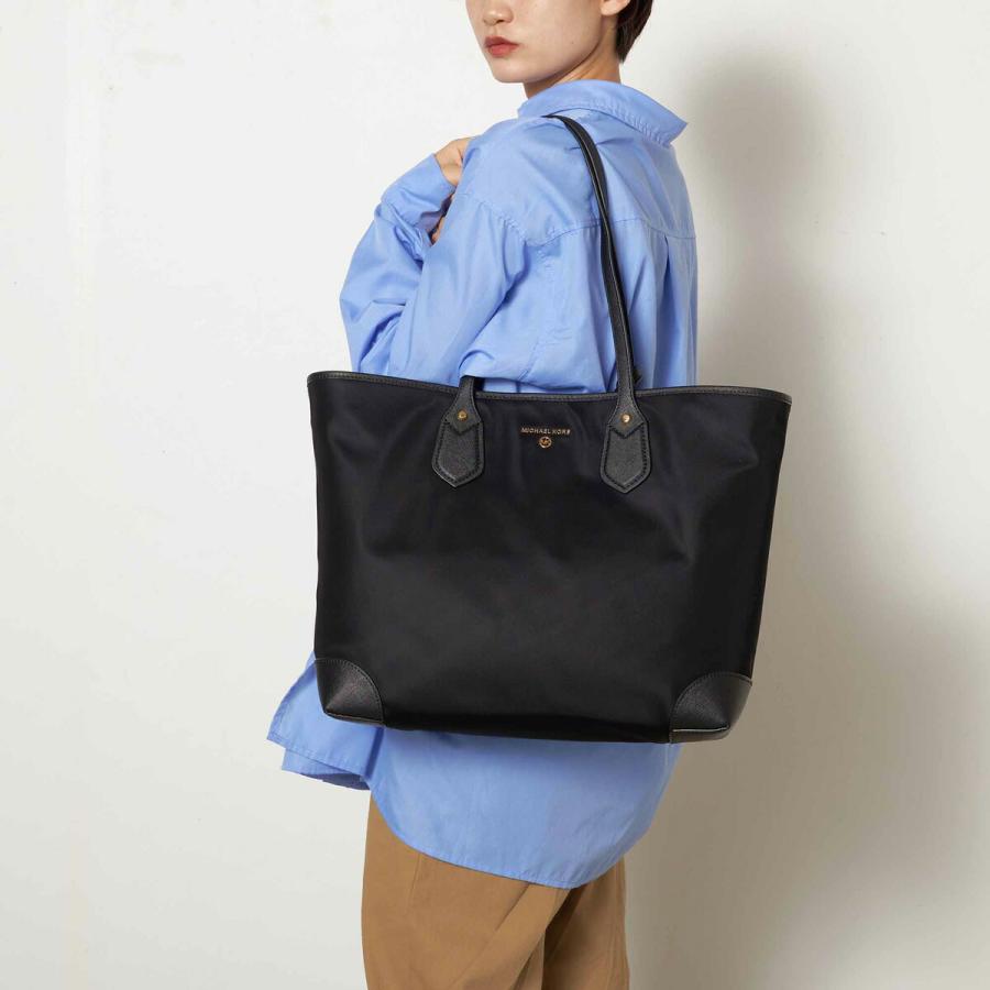 MICHAEL KORSマイケルコースビジネス通勤黒レザートートバッグ大容量美品 MICHAEL KORS（マイケルコース） トートバッグ QUINN ぺブル レザー