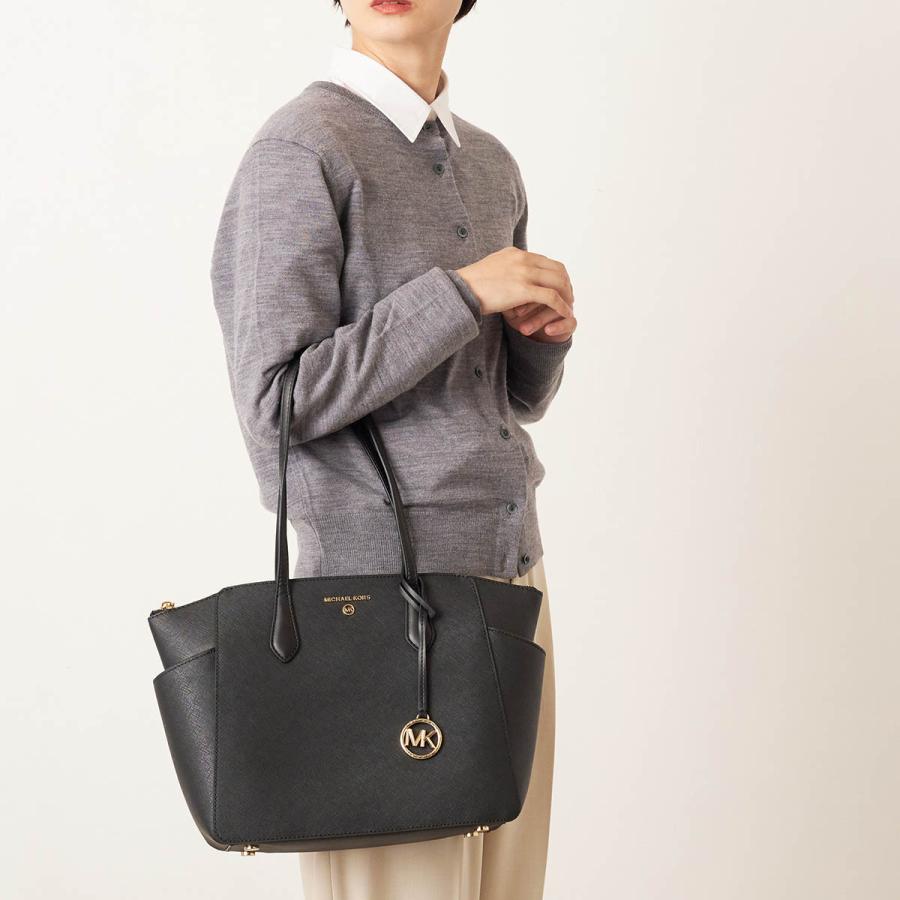 MICHAEL KORSマイケルコースビジネス通勤黒レザートートバッグ大容量美品 MICHAEL KORS（マイケルコース） トートバッグ KHAI LG MF PKT TOTE