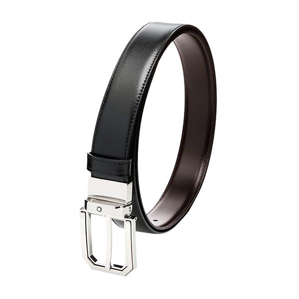 並行輸入 モンブラン ベルト MONTBLANC クラシック ライン レヴォル レクタンギュラー カット リバーシブル ビジネスベルト 111092メンズ ブラック 黒 | MONTBLANC（筆記具、時計） | 01
