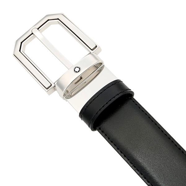並行輸入 モンブラン ベルト MONTBLANC クラシック ライン レヴォル レクタンギュラー カット リバーシブル ビジネスベルト 111092メンズ ブラック 黒 | MONTBLANC（筆記具、時計） | 02