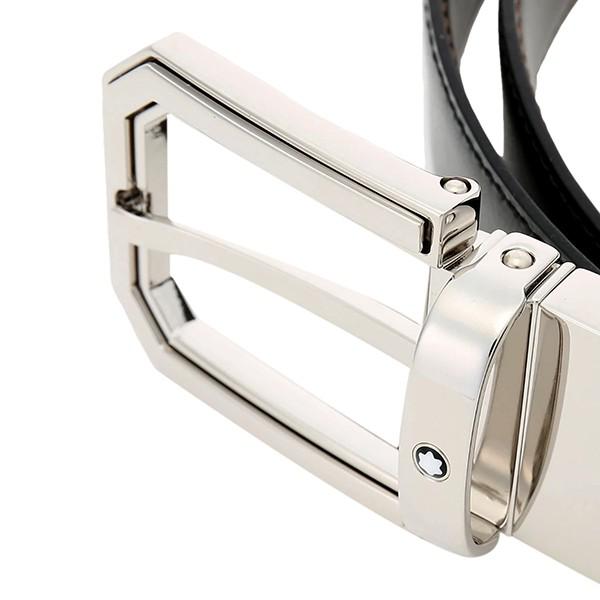 並行輸入 モンブラン ベルト MONTBLANC クラシック ライン レヴォル レクタンギュラー カット リバーシブル ビジネスベルト 111092メンズ ブラック 黒 | MONTBLANC（筆記具、時計） | 06