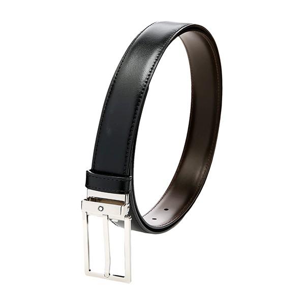 並行輸入 モンブラン ベルト MONTBLANC クラシック ライン スクエア スリム リバーシブル ビジネスベルト 113273メンズ ブラック 黒 | MONTBLANC（筆記具、時計） | 01