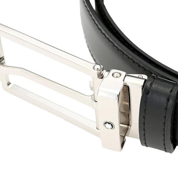 並行輸入 モンブラン ベルト MONTBLANC クラシック ライン スクエア スリム リバーシブル ビジネスベルト 113273メンズ ブラック 黒 | MONTBLANC（筆記具、時計） | 06