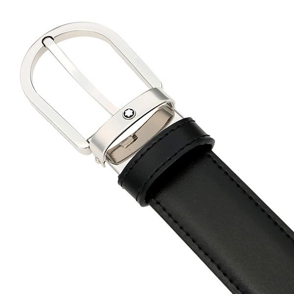 並行輸入 モンブラン ベルト MONTBLANC クラシック ライン オーバル ホースショー リバーシブル ビジネスベルト 38157メンズ ブラック 黒 | MONTBLANC（筆記具、時計） | 02