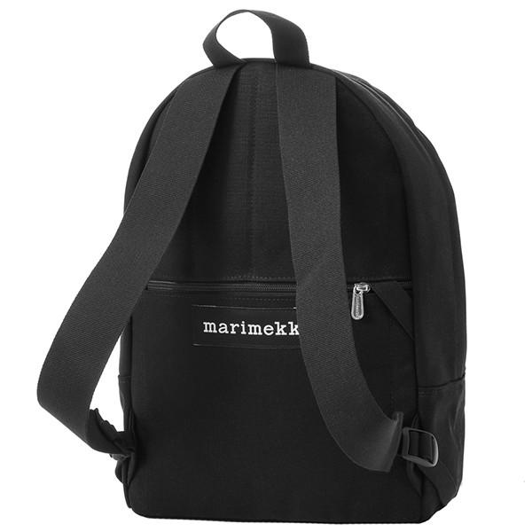美品　marimekko ブラック バックパック marimekko（マリメッコ） ジップ トップ バックパック ウニッコ
