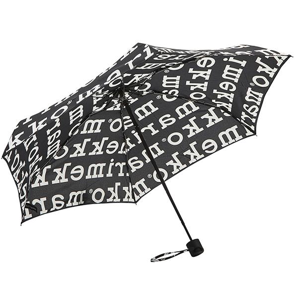 並行輸入 マリメッコ 傘 Marimekko ミニ マニュアル マリロゴ 折りたたみ傘 048859 910レディース ブラック 黒 ホワイト 白 | marimekko | 01