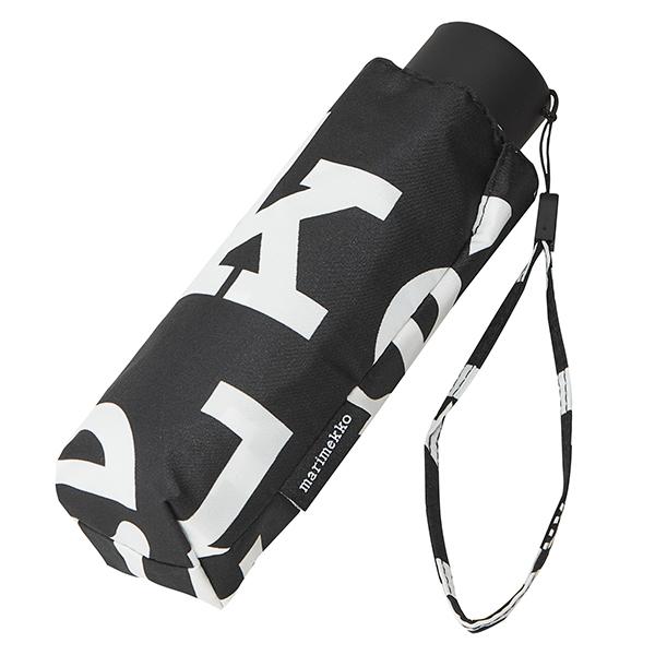 並行輸入 マリメッコ 傘 Marimekko ミニ マニュアル マリロゴ 折りたたみ傘 048859 910レディース ブラック 黒 ホワイト 白 | marimekko | 03