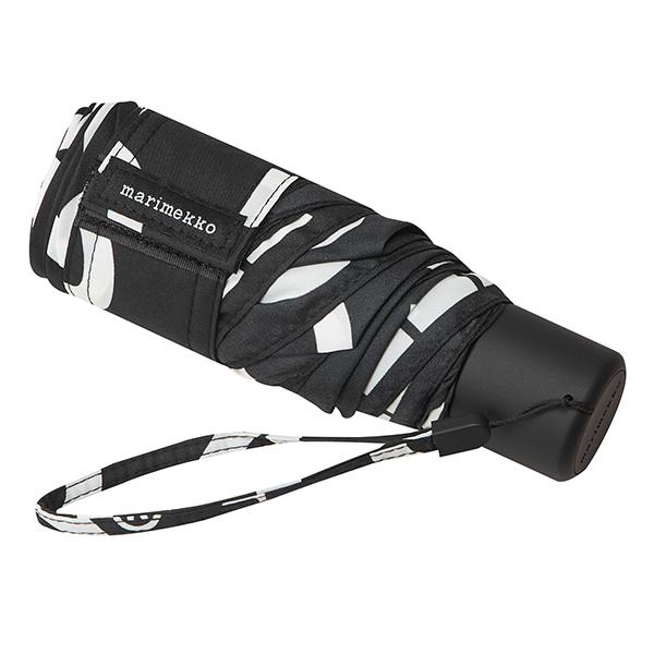 並行輸入 マリメッコ 傘 Marimekko ミニ マニュアル マリロゴ 折りたたみ傘 048859 910レディース ブラック 黒 ホワイト 白 | marimekko | 04