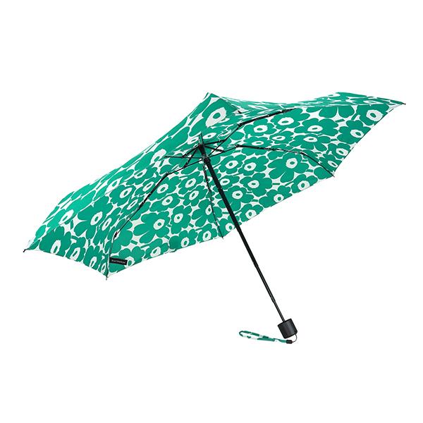 マリメッコ　ミニウニッコ　折りたたみ傘　GREEN marimekko マリメッコ 傘 Marimekko ミニ ウニッコ マニュアル