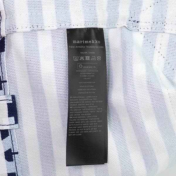並行輸入 マリメッコ トートバッグ Marimekko TASARAITA LOGO PIENI AHKERA トートバッグ 091398 150レディース ダークブルー 紺 | marimekko | 07