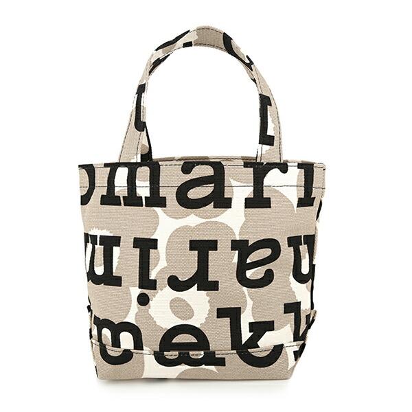【美品】marimekko コットン　アーケラウニッコ ロゴ　トートバッグ marimekko マリメッコ アーケラ ウニッコ ロゴ トートバッグ