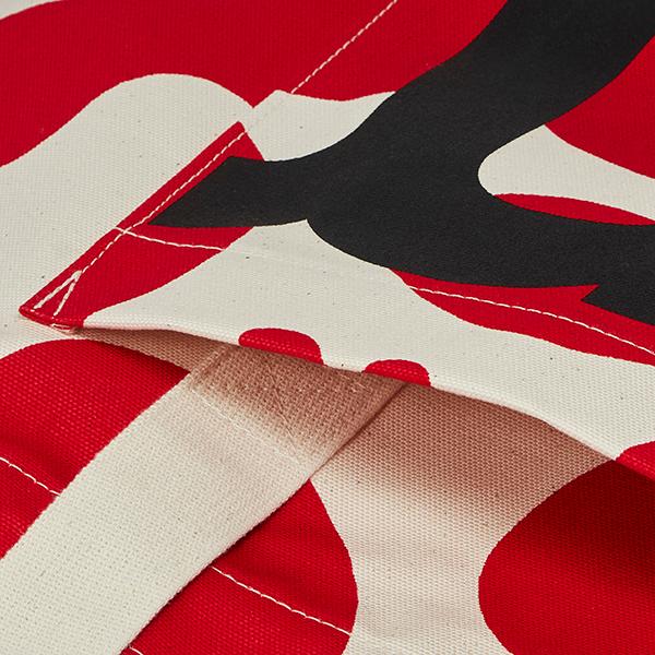 並行輸入 マリメッコ トートバッグ Marimekko プッロポスティ Mono City Tote 091974 830レディース レッド 赤 ホワイト | marimekko | 07