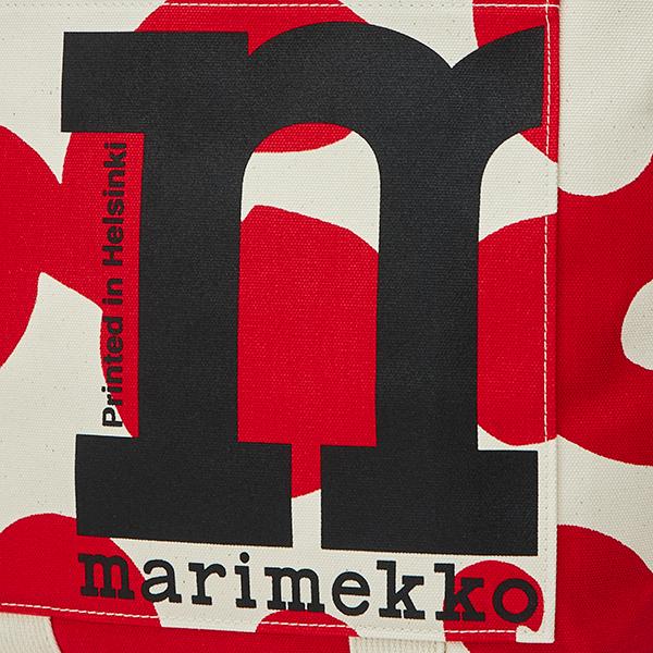 並行輸入 マリメッコ トートバッグ Marimekko プッロポスティ Mono City Tote 091974 830レディース レッド 赤 ホワイト | marimekko | 08