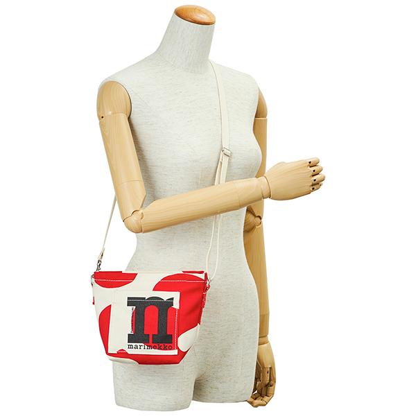 並行輸入 マリメッコ ショルダーバッグ Marimekko プッロポスティ Mono Mini Crossbody 091976 830レディース レッド 赤 ホワイト | marimekko | 05