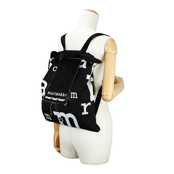並行輸入 マリメッコ リュックサック Marimekko ファニー B-PACK MARIMERKKI 092209 992ユニセックス ブラック 黒 ホワイト 白 | marimekko | 05