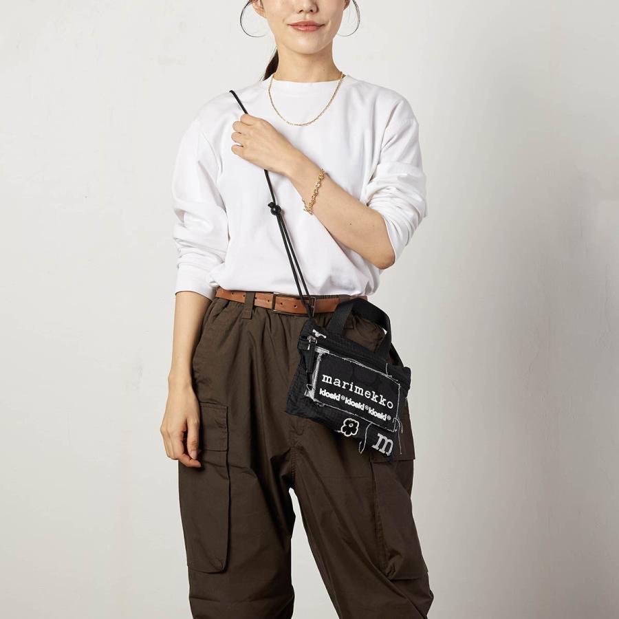 並行輸入 マリメッコ ショルダーバッグ Marimekko ファニー CROSS POCKET MARIMERKKI 092210 992 ユニセックス ブラック 黒 ホワイト 白 | marimekko | 01