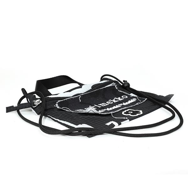 並行輸入 マリメッコ ショルダーバッグ Marimekko ファニー CROSS POCKET MARIMERKKI 092210 992ユニセックス ブラック 黒 ホワイト 白 爆買 | marimekko | 02