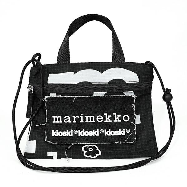並行輸入 マリメッコ ショルダーバッグ Marimekko ファニー CROSS POCKET MARIMERKKI 092210 992 ユニセックス ブラック 黒 ホワイト 白 | marimekko | 03