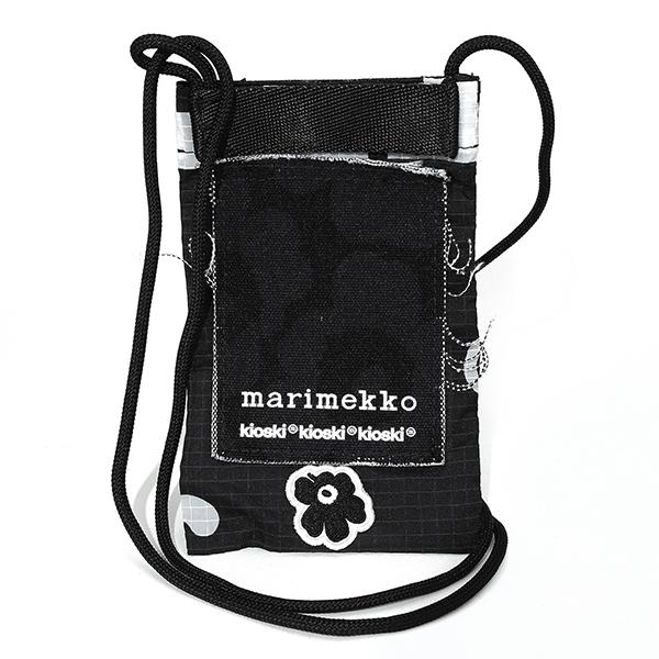 並行輸入 マリメッコ ショルダーバッグ Marimekko ファニー SMALL POCKET MARIMERKKI 092211 992ユニセックス ブラック 黒 ホワイト 白 | marimekko