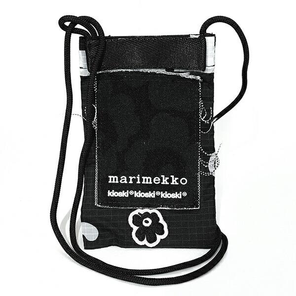 並行輸入 マリメッコ ショルダーバッグ Marimekko ファニー SMALL POCKET MARIMERKKI 092211 992 ユニセックス ブラック 黒 ホワイト 白 | marimekko | 03