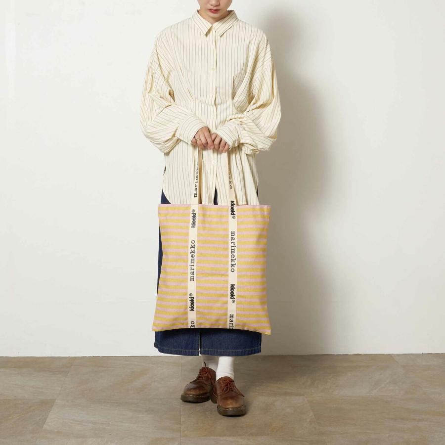並行輸入 マリメッコ トートバッグ Marimekko キオスキ キャリア ミディ タサライタ トートバッグ 093347 320レディース ピンク イエロー 黄 | marimekko | 10