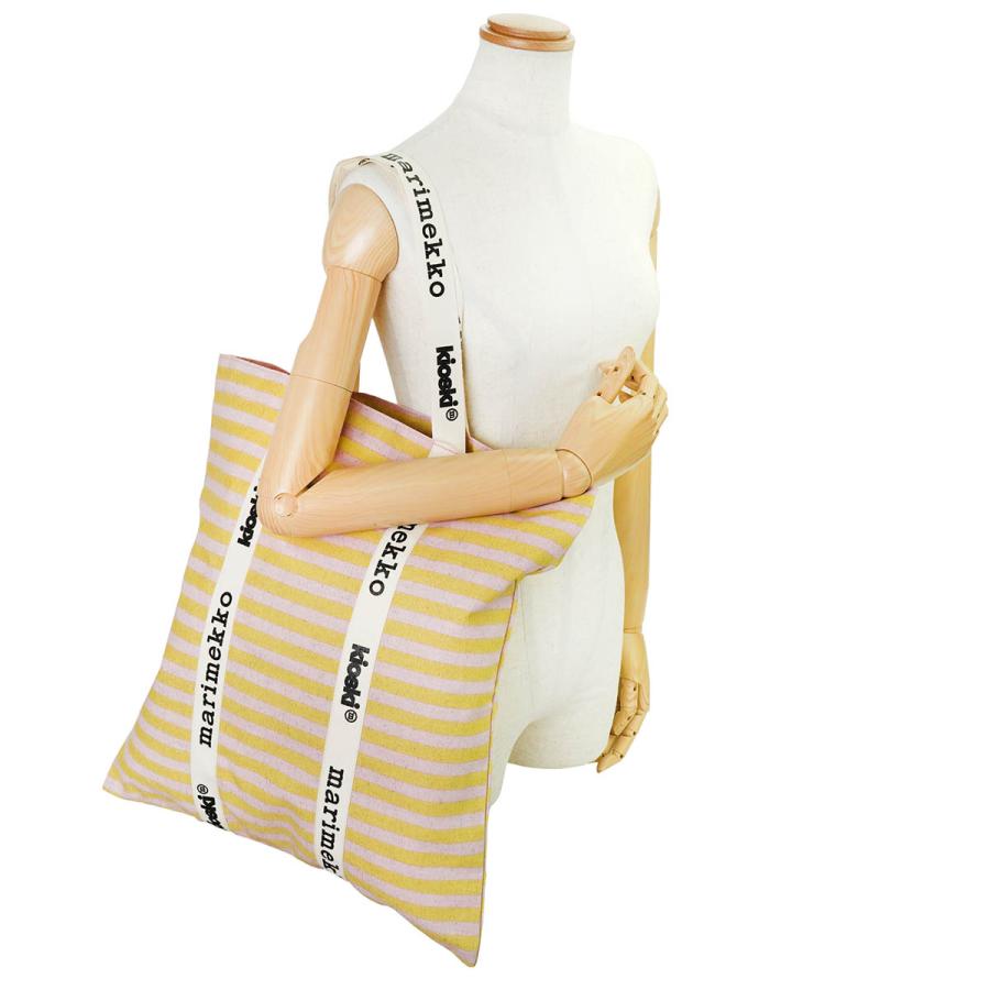 並行輸入 マリメッコ トートバッグ Marimekko キオスキ キャリア ミディ タサライタ トートバッグ 093347 320レディース ピンク イエロー 黄 | marimekko | 06