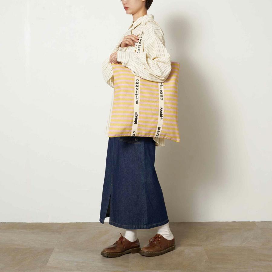 並行輸入 マリメッコ トートバッグ Marimekko キオスキ キャリア ミディ タサライタ トートバッグ 093347 320レディース ピンク イエロー 黄 | marimekko | 08