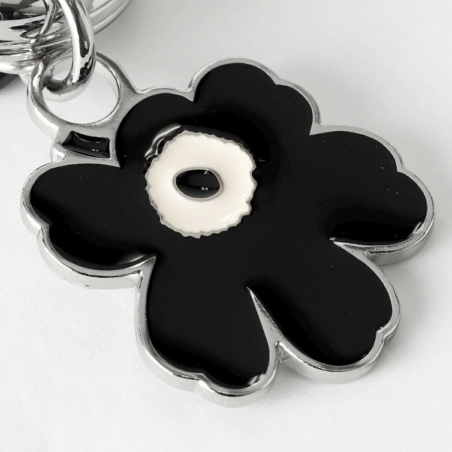 ラスト！marimekkoキーホルダー　革　ウニッコ　ブラック　マリメッコ　新品 ラスト！marimekkoキーホルダー 革 ウニッコ ブラック