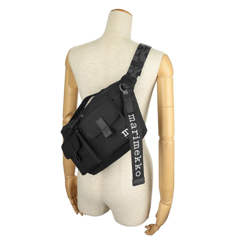 並行輸入 マリメッコ ショルダーバッグ Marimekko ソリッド SLING BAG M 094618 009レディース ブラック 黒 | marimekko | 05