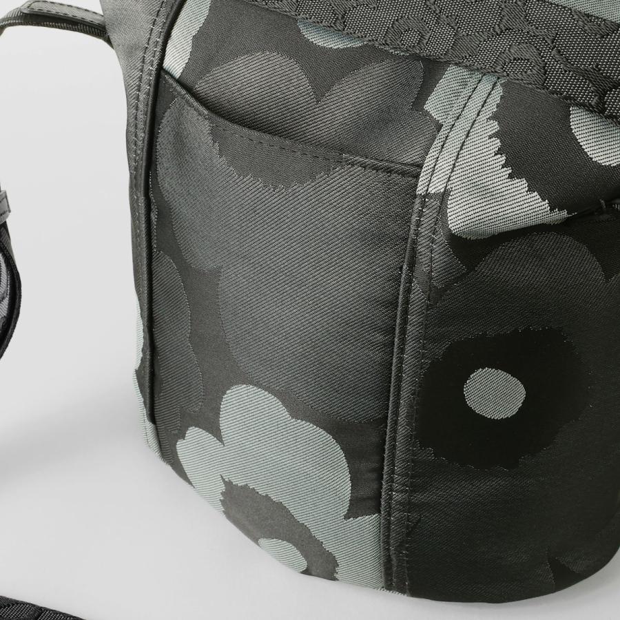 marimekko(マリメッコ) ショルダーバッグ美品  - グレー×黒 marimekko（マリメッコ） 並行輸入 ショルダーバッグ ウニッコ CARRY