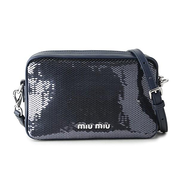 miu 並行輸入 ミュウミュウ ショルダーバッグ パイエット ロゴ