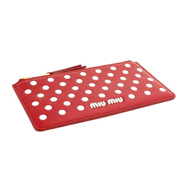 miu ミュウミュウ カードケース MIU ドットスタッズ 5MB006 2DRA miu ミュウミュウ カードケース MIU ドットスタッズ 5MB006 2DRA
