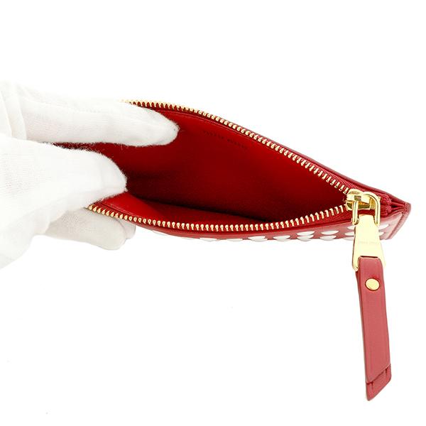 miu 並行輸入 ミュウミュウ カードケース MIU ドットスタッズ