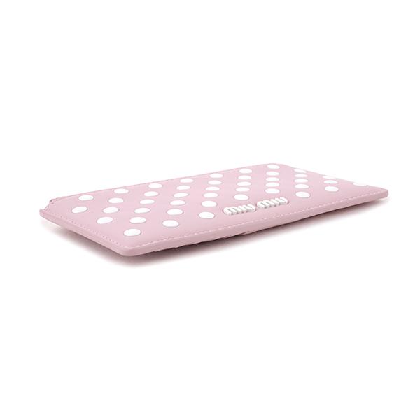 【美品】miu miu ピンク カードケース ケース ミニ財布 楽天市場】ミュウミュウ カードケース MIU MIU ドットスタッズ