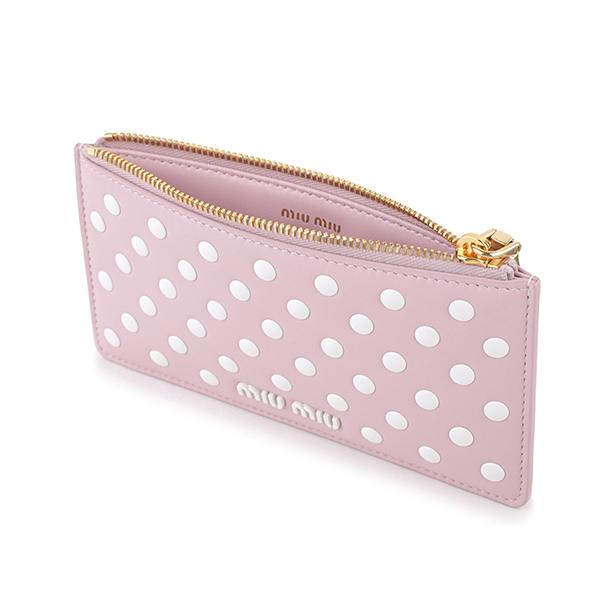 miu ミュウミュウ カードケース MIU ドットスタッズ 5MB006 2DRA
