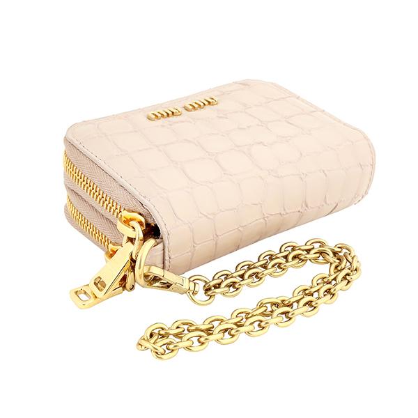 miu ミュウミュウ カードケース MIU クロコダイル プリント miu ミュウミュウ カードケース MIU クロコダイル プリント