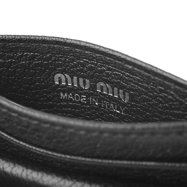 並行輸入 ミュウミュウ カードケース MIU MIU マドラス パール 5MC081 2F3R  F0002レディース ブラック 黒 | miu miu | 07