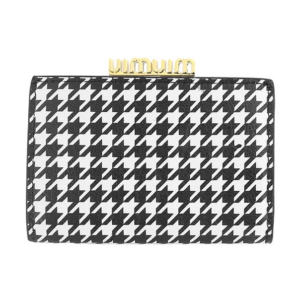 専用！miu miu ドット柄三つ折り財布 miu miu（ミュウミュウ） 並行輸入 3つ折り財布 プリント レザー