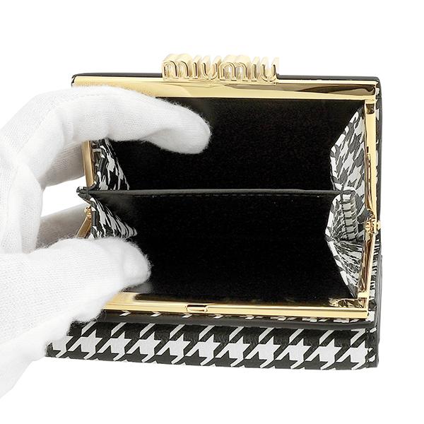 miu 並行輸入 ミュウミュウ 3つ折り財布 プリント レザー 5ME005 2F38