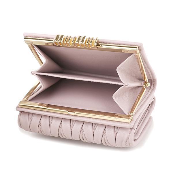 miu 並行輸入 ミュウミュウ 3つ折り財布 MIU マテラッセ 5ME005 N88