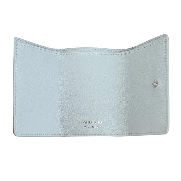 miu ミュウミュウ 3つ折り財布 MIU マドラス パール 5MH021 2F3R miu ミュウミュウ 3つ折り財布 MIU マドラス パール 5MH021 2F3R