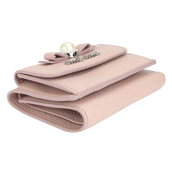 miu ミュウミュウ 3つ折り財布 MIU マドラス パール 5MH021 2F3R miu ミュウミュウ 3つ折り財布 MIU マドラス パール 5MH021 2F3R
