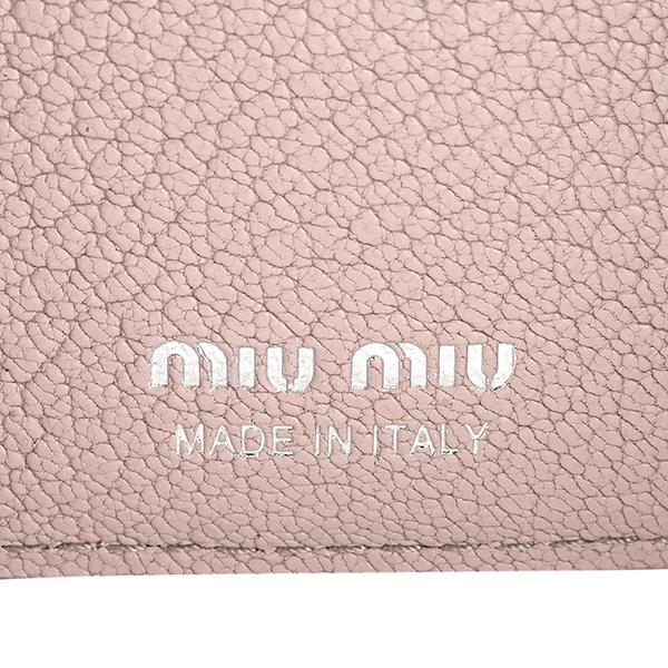 【hana】miumiu ミュウミュウ マドラスパールリボン 水色 MIU MIU - 新品 ミュウミュウ MIU MIU 2つ折り財布 マドラス
