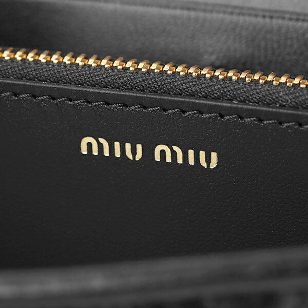 miu miu ブラック 長財布 miu miu 長財布 マテラッセ ブラック ロゴ入り ミュウミュウ 収納力◎