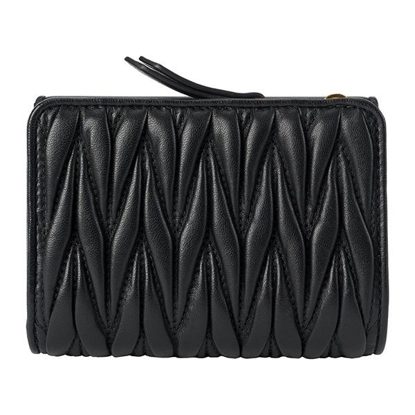 miu 並行輸入 ミュウミュウ 2つ折り財布 ブラック 黒 MIU 5ML002