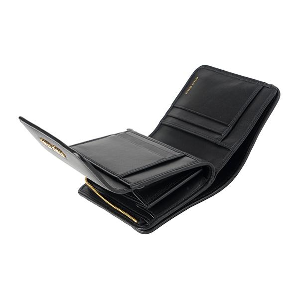 miu 並行輸入 ミュウミュウ 2つ折り財布 ブラック 黒 MIU 5ML002 NERO