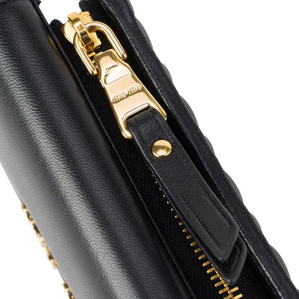 miu 並行輸入 ミュウミュウ 2つ折り財布 ブラック 黒 MIU 5ML002