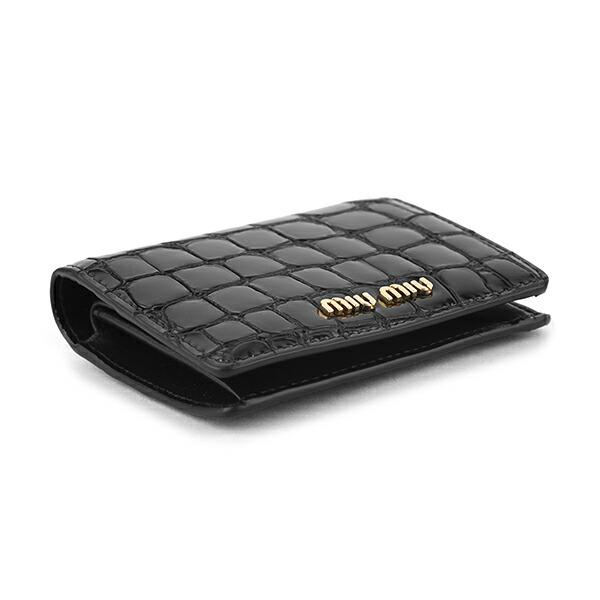 良品 ミュウミュウ 2つ折り財布 5MV204 MIU MIU クロコプリン miu ミュウミュウ 2つ折り財布 MIU クロコプリント 5MV204 2DQ8